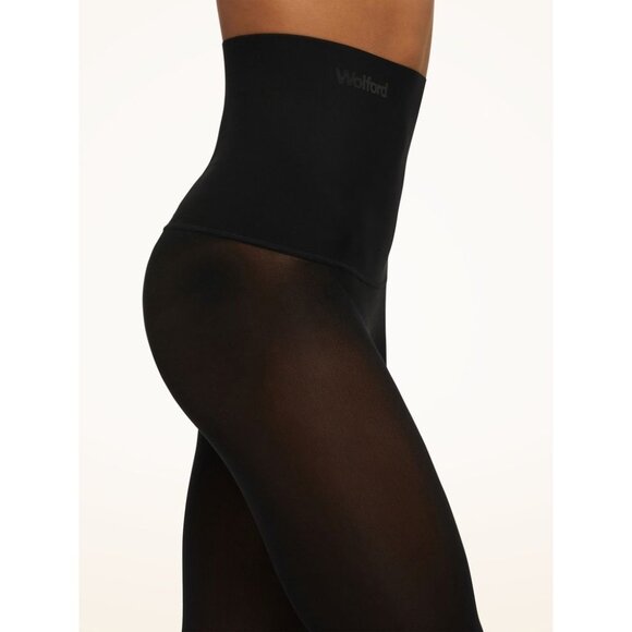 Wolford Fatal High Waist Tights in Black Large New Womens Shapewear Nylons - Picture 9 of 12
